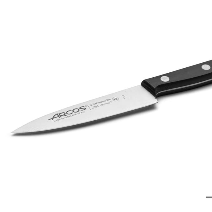 Couteau de chef - ARCOS - Universel - Lame 120 mm - Acier inoxydable haute durabilité - Manche design lignes droites
