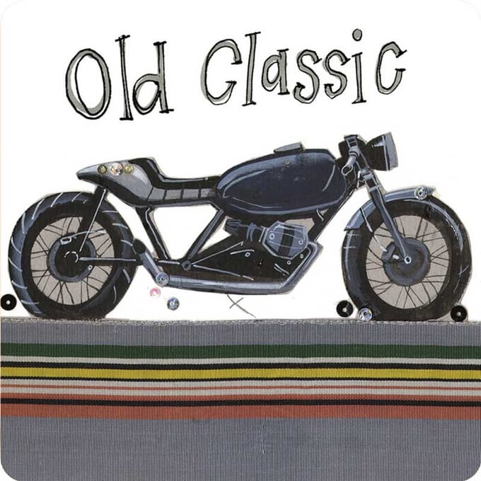 Alex Clark Onderzetters OLD CLASSIC BIKE ~ KLASIEKE MOTOR