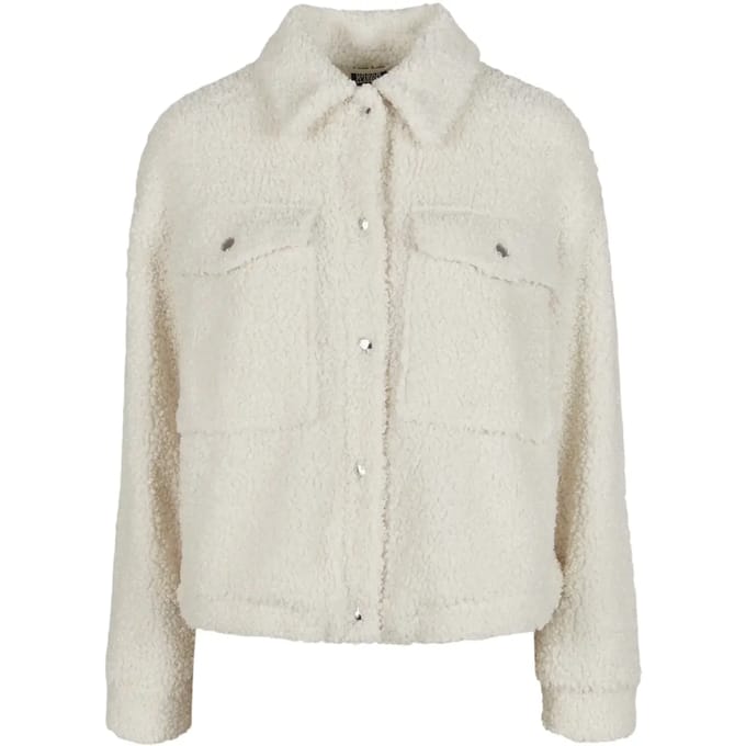 Urban Classics - Sherpa Trucker Jacket - XS - Wit