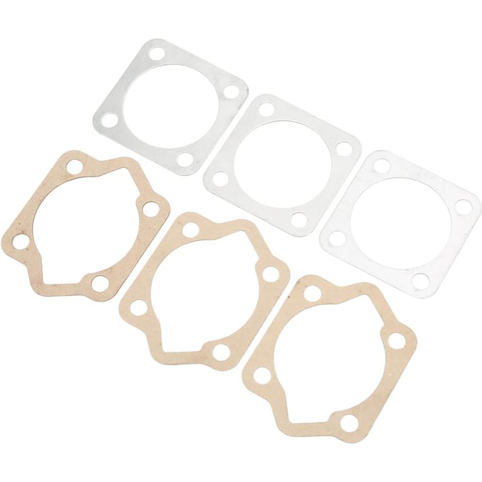 6 stuks cilinderkop basispakkingset aluminium papier voor 2-takt 66cc 80cc gemotoriseerde fietsen white
