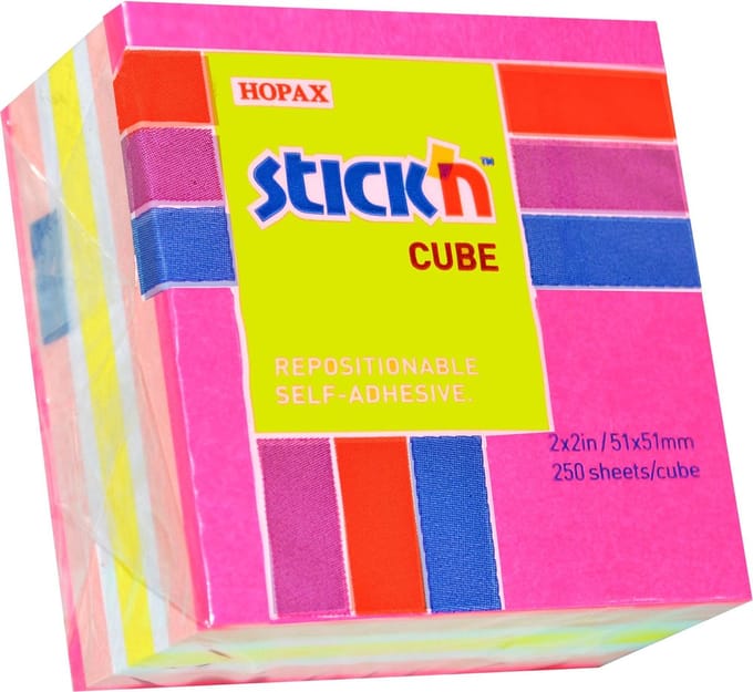 Stick'n Kleine Kubus - 50x50mm - Mix - Roze - 250 sticky notes