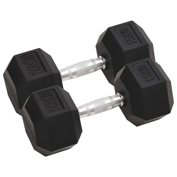 vidaXL - Halters - 2 - st - 15 - kg - totaal - gietijzer