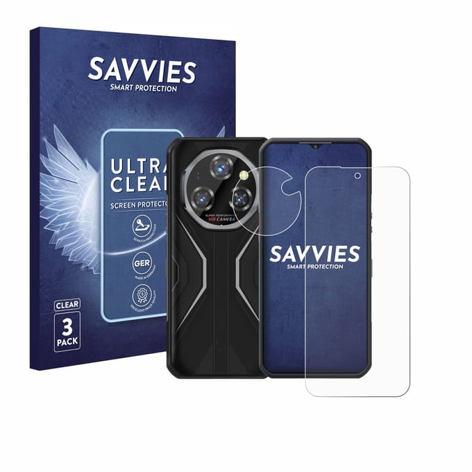 Savvies - Screenprotector voor Oukitel WP55 Pro (Voor+Camera) - Folie Beschermfolie transparant 6 Stuks