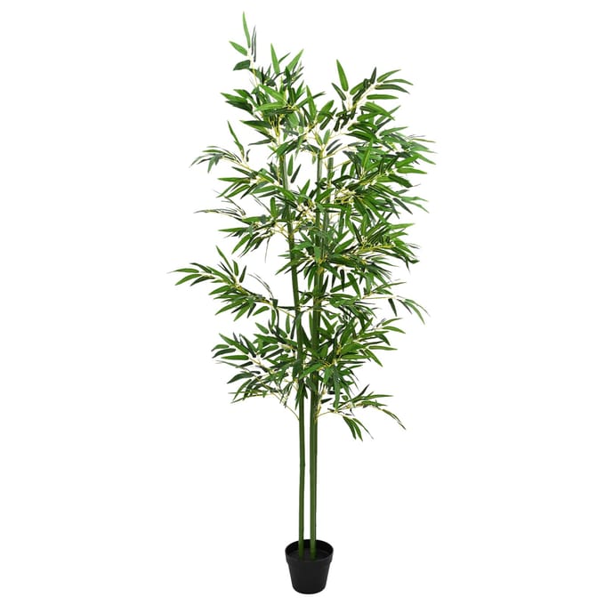 vidaXL - Kunstmatige - Bamboe - Boom - 2 - st - Groen - 60 - x - 18 - x - 190 - cm