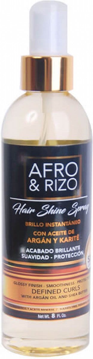 Afro & Rizo Brillo en spray 8oz (Hair shine spray)