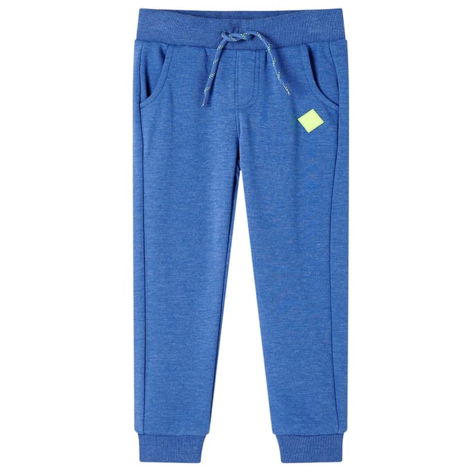 vidaXL Kinderjoggingbroek 104 gemêleerd blauw