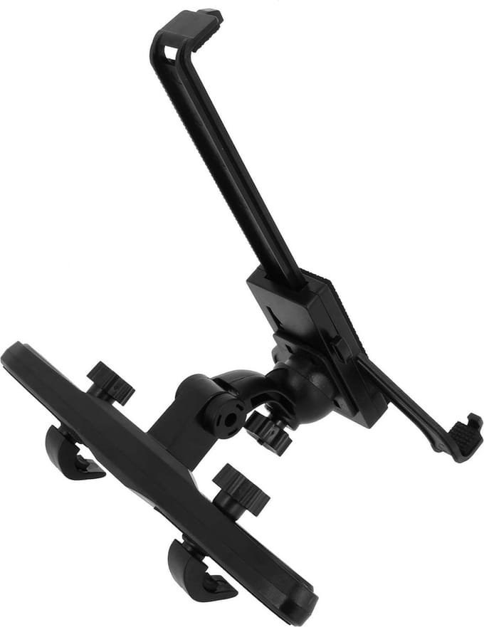 Universele 2-in-1 Hoofdsteun Tablet Auto Houder van [Rebeltec] - Zwart