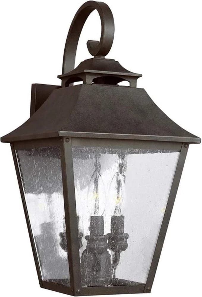 Feiss LED Wand Buitenlamp Galena | 3X E14 Max 40W | IP44 | Dimbaar | Sable