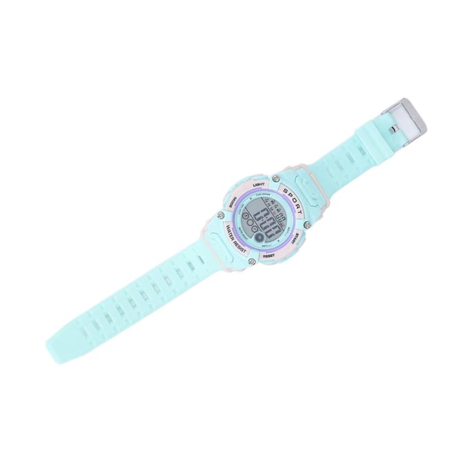 Digitale Chronograaf Kinderen Student Waterdicht Sport Multifunctioneel Elektronisch Horloge Reseda white