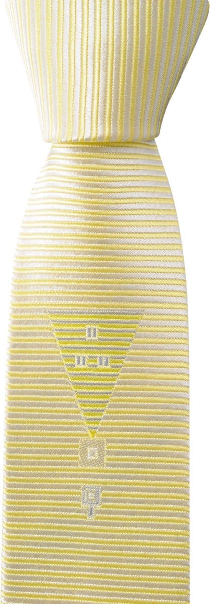 We Love Ties - Stropdassen - Stropdas Jazz Drummer - geel / grijs / wit