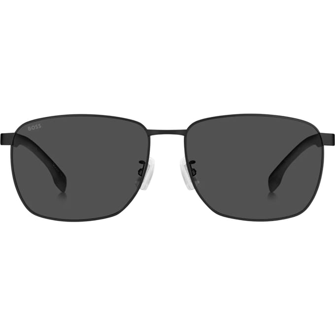 Hugo Boss Rechthoekige zonnebril heren (Donker Ruthenium/Grijs)