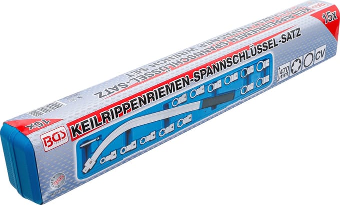 BGS Spanrolsleutelset twaalfkant 12 - 19 mm / E-profiel E10 - E18 15 delig