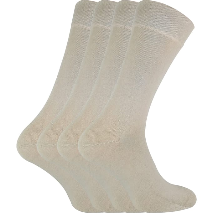 Set van 4 zachte, ademende bamboe sokken voor dames - Natuurlijk
