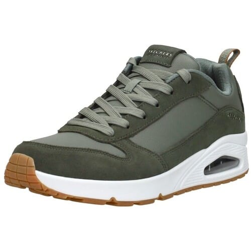 Skechers Skechers Uno Stacre Sneakers groen Leer