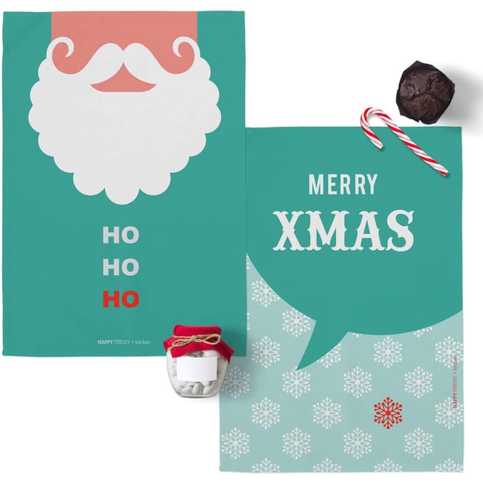 Set van 2 theedoeken Noël | Happy Friday