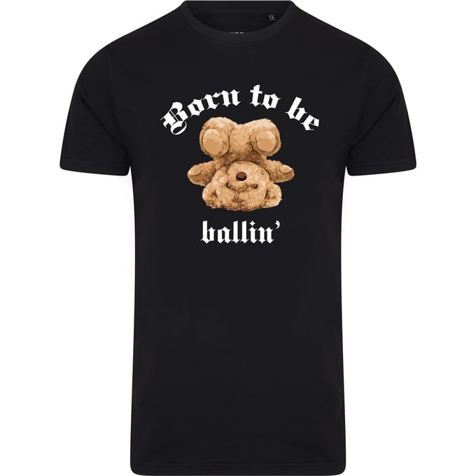 Heren Tee SS met Ballin Est. 2013 Born To Be Tee Print - Zwart - Maat M
