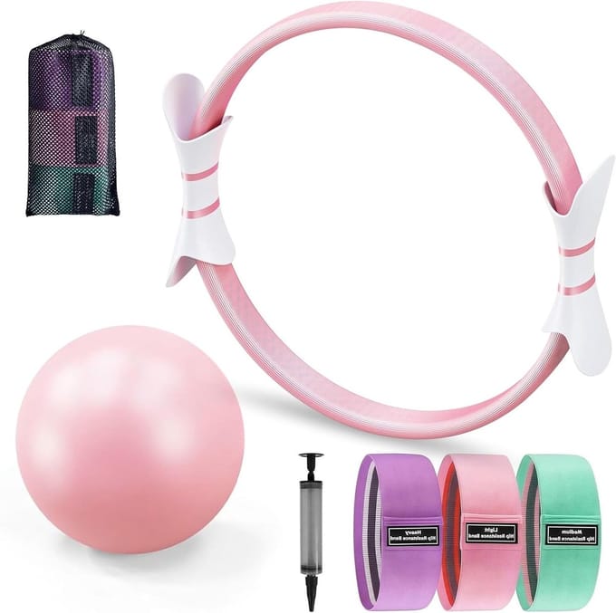 Complete Pilatesset met Pilatesring, Yogabal en Neopreen Accessoires voor Effectieve Training