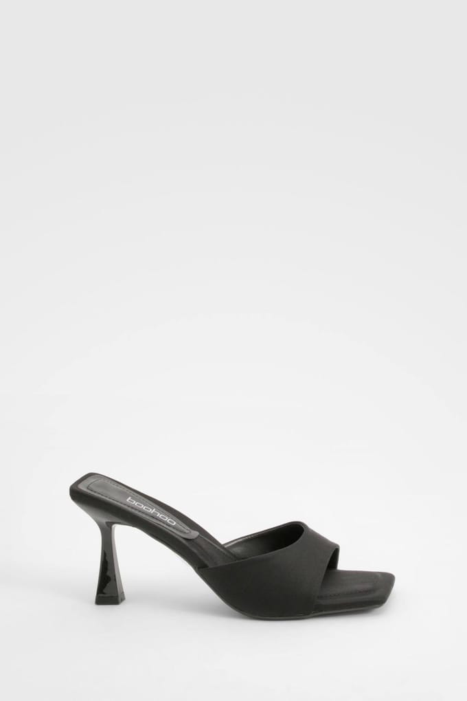 boohoo Dames Gepolsterde Sok Minimal Mule | Zwart | Maat: 41