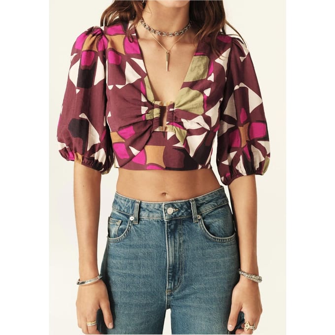 BA&SH Top Aymar Prune Size: M | Blouses Outlet | Dames |