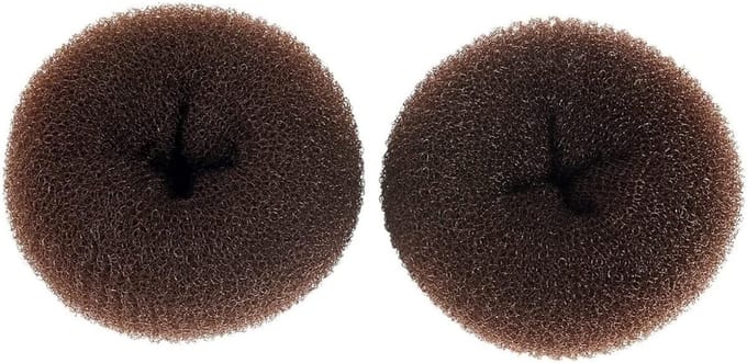 Extra grote ringstijl haarbroodjesvormer voor dik en lang haar, Chignon donut voor dames (10,9 cm)