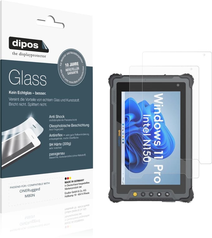 dipos – 2x Matte Pantserfolie geschikt voor ONERugged M80N | 9H Screenprotector