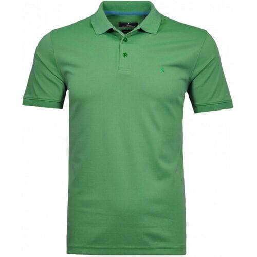 Ragman Uni Polo Light Cotton Mix Groen Melange / male