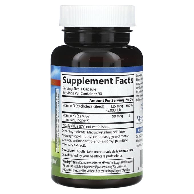Super D3 + K2, 90 Vegetarische Capsules