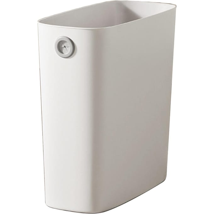 Kleine Prullenbak PP TPR Plastic Afvalbak Slank Open Top Afvalcontainer Bak voor Badkamer Kantoor wit