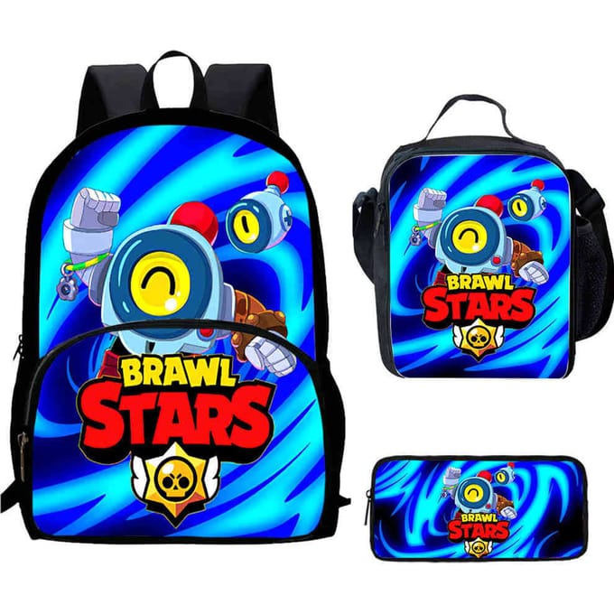 Brawl Stars Schooltas Hoge Definitie Print Multi-Functioneel Lichtgewicht Rugzak