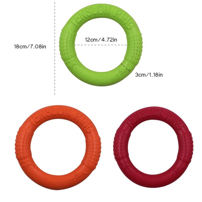 Huisdier Ring EVA Training Oefenringen Hond Frisbees Buiten Drijvend Interactief Speelgoed green