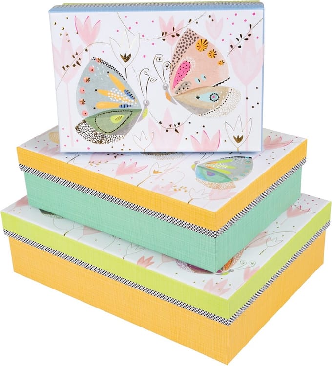 Goldbuch - Kartonnen dozenset Mariposa - 3 stuks