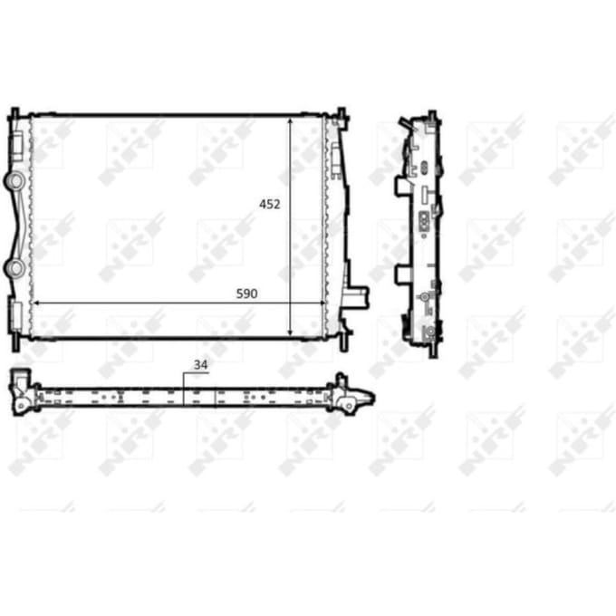 Radiator, motorkoeling NRF 58539