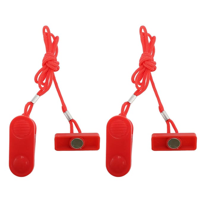 2 STUKS Universele Loopband Magnetische Vergrendeling Loopband Noodstop Schakelaar Draadklem Vergrendeling Start Sleutel red