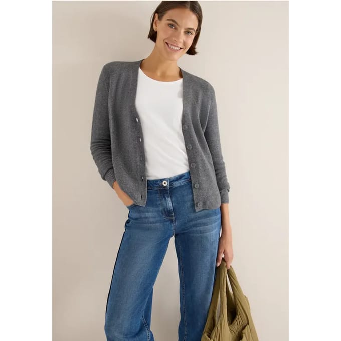 Vest met gebreide details