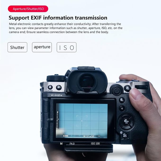 Viltrox EF-FX1 Pro Autofocus Lens Mount Adapter met Diafragma-instelring Type-C Geüpgraded