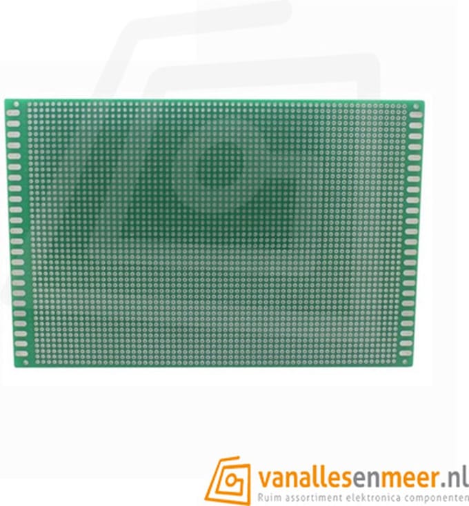 Prototyping board 12x18cm (46x64gaats) PCB dubbelzijdig