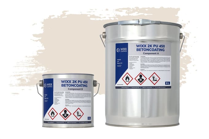 Wixx 2K PU 450 Betoncoating - 5L - RAL 9001 | Crèmewit