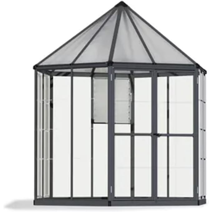 Canopia Tuinkas Oasis Hexagonaal 8 Ft - Polycarbonaat 10mm - Grijs - 213x247x267cm