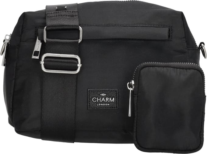 Charm London Odeon Crossbody Schoudertas met Etui Trendy - Zwart