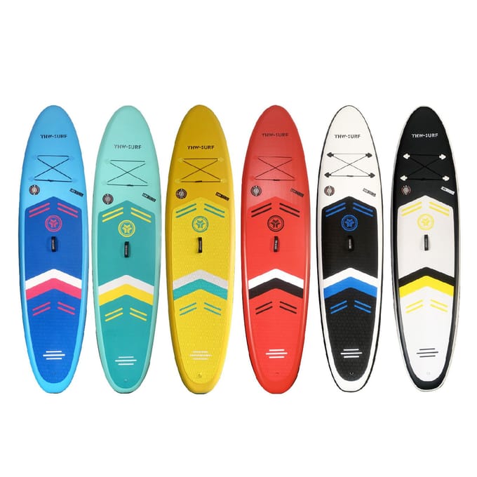 Planche de paddle gonflable 10,6 pieds Bord de mer Plage Ski nautique Stand Up Paddle Board noir