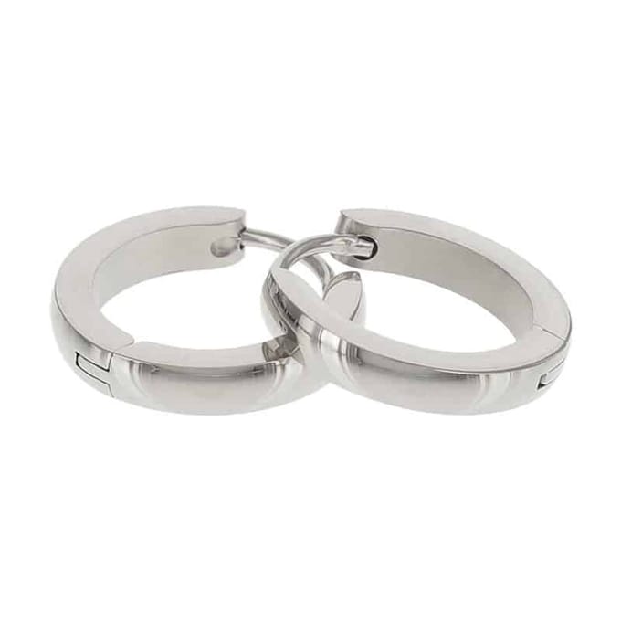 Kalli edelstalen Oorbel shiny rond 1832 Zilver 16mm