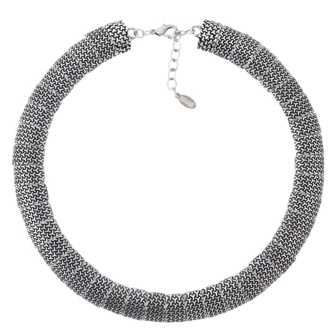 Behave - Korte ketting dames - Statement choker - Antiek zilverkleur