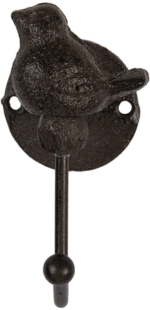 Clayre & Eef Wandhaak 5x9x10 cm Bruin Metaal