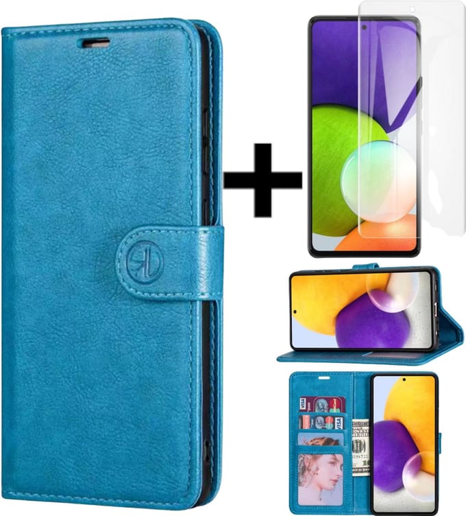 Rico Vitello iphone 12 pro max wallet case Geschikt voor Apple iPhone 12 Pro Max + gratis screen protector kleur Lichtblauw