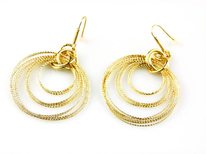 model Faustine oorringen in zilver geel goud verguld