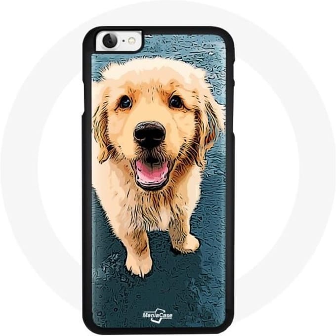 Hoesje - Gemengd - Iphone 4 - Flexibel - Golden Retriever - Zwart