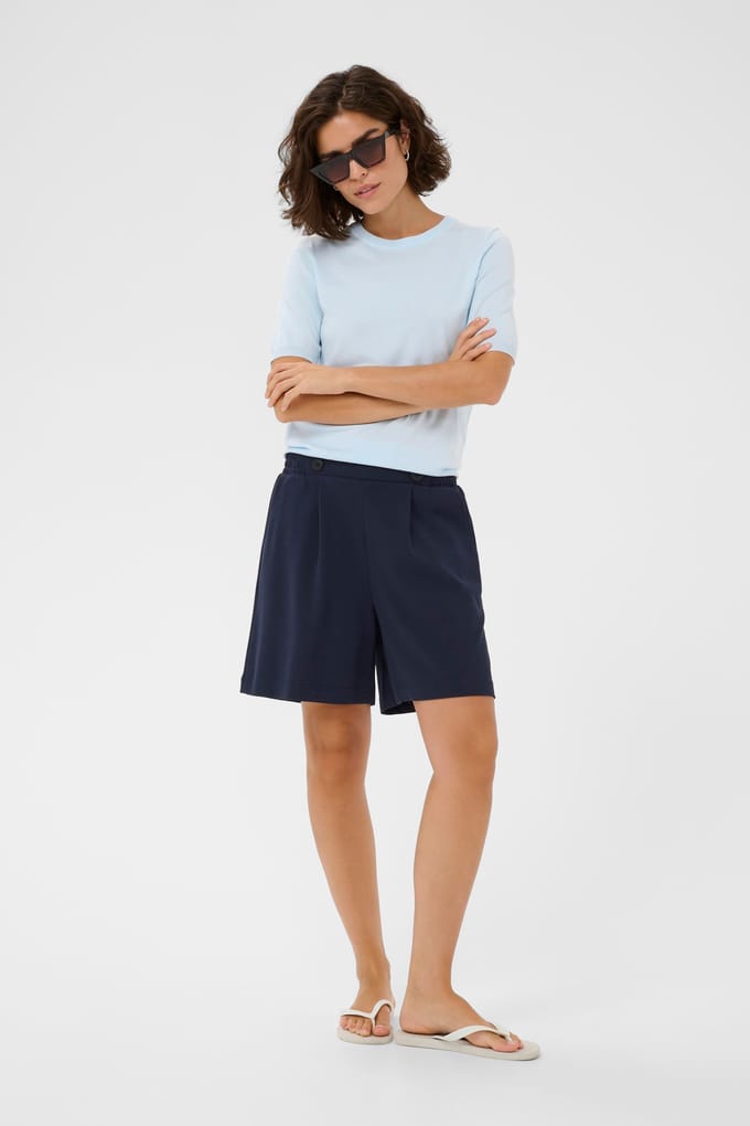 Kaffe Kapheobe Shorts Dames Broek - Midnight Marine