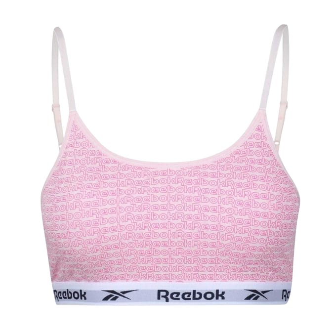 Reebok Crop-top voor dames met herhaald Alta-logo (Roze)