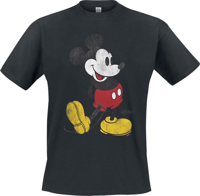 Mickey Mouse Vintage Micky Heren T-shirt - zwart - L