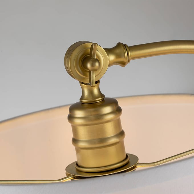 Quoizel LED Tafellamp Jenkins | 1X E27 Max 60W | Brushed Brass